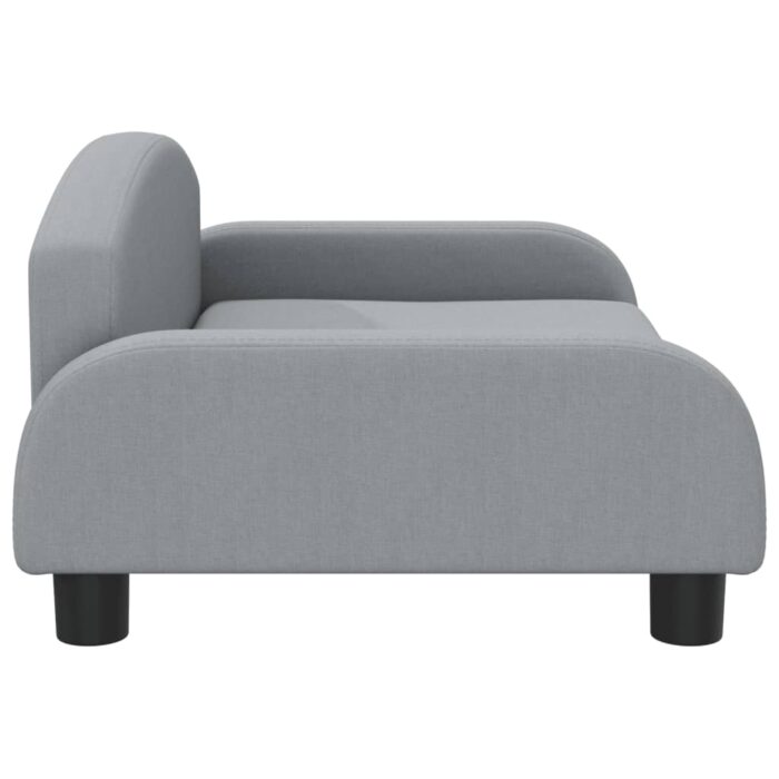 Canapé pour enfants gris clair 70x45x30 cm tissu – Image 2