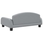 Canapé pour enfants gris clair 70x45x30 cm tissu – Image 3
