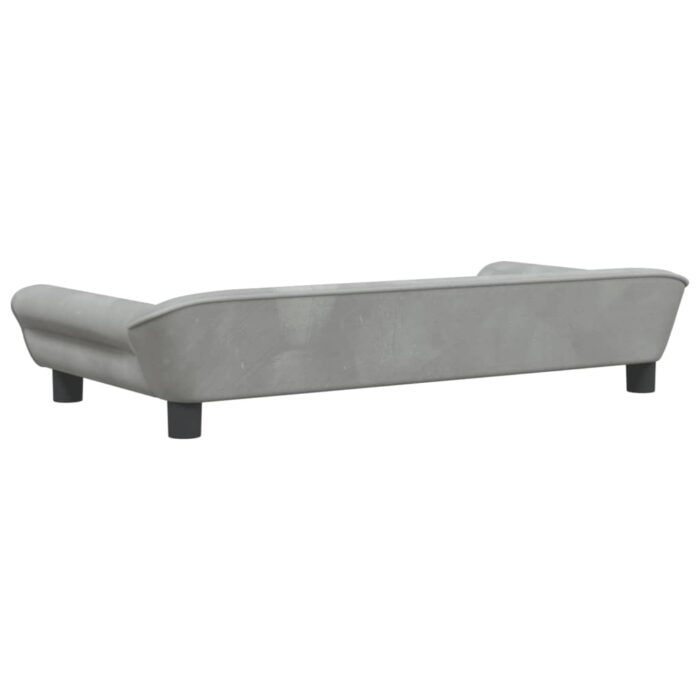 Canapé pour enfants gris clair 100x50x26 cm velours – Image 3
