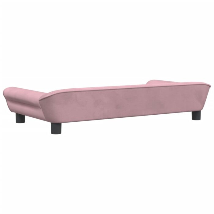 Canapé pour enfants rose 100x50x26 cm velours – Image 3