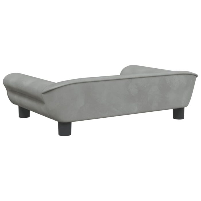 Canapé pour enfants gris clair 70x45x26 cm velours – Image 3