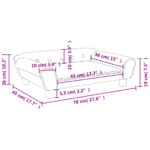 Canapé pour enfants gris clair 70x45x26 cm velours – Image 5