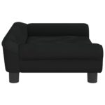 Canapé pour enfants noir 70x45x26 cm velours – Image 2