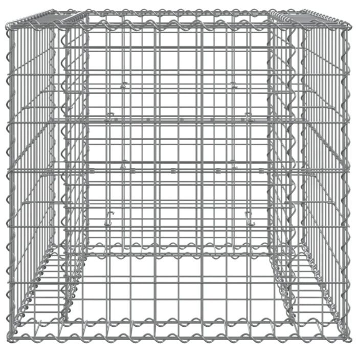 Panier de gabions argenté 70x70x65 cm fer galvanisé – Image 2