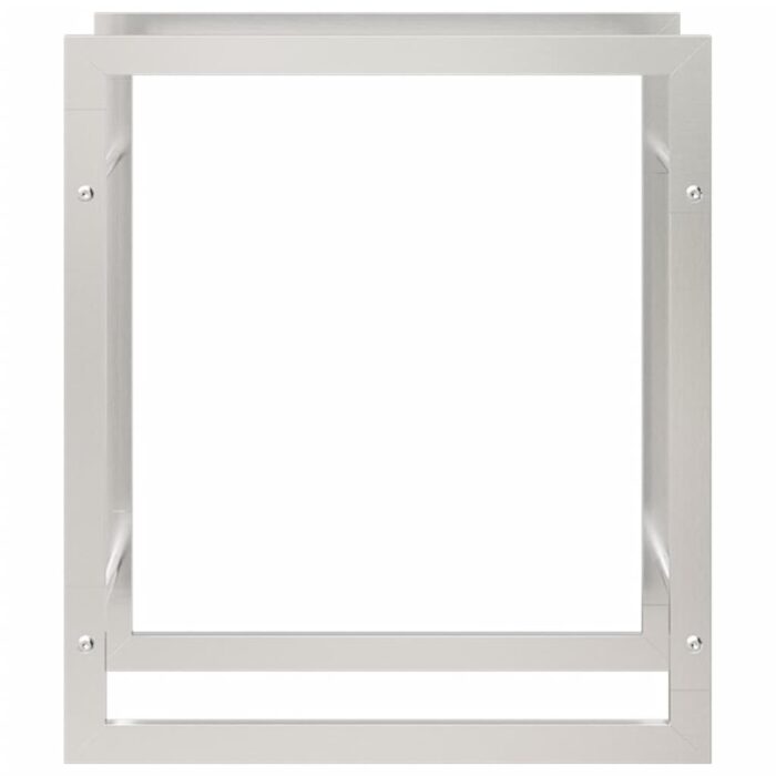 Portant de bois de chauffage 50x28x56 cm acier inoxydable – Image 2