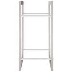 Portant de bois de chauffage 50x28x56 cm acier inoxydable – Image 3