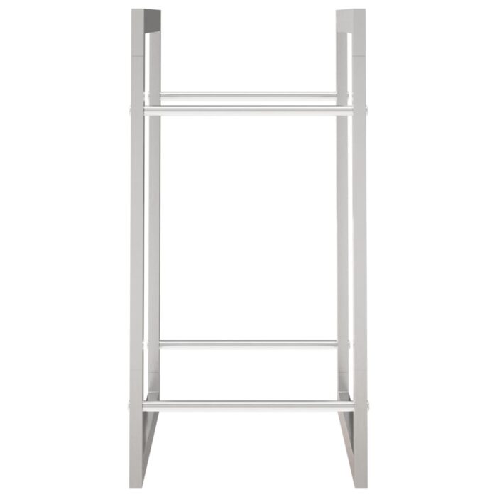 Portant de bois de chauffage 50x28x56 cm acier inoxydable – Image 3