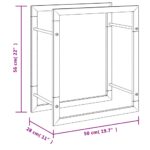 Portant de bois de chauffage 50x28x56 cm acier inoxydable – Image 5