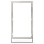 Portant de bois de chauffage 50x28x94 cm acier inoxydable – Image 2