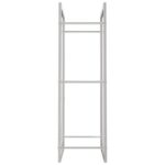 Portant de bois de chauffage 50x28x94 cm acier inoxydable – Image 3