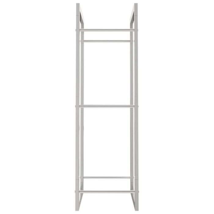 Portant de bois de chauffage 50x28x94 cm acier inoxydable – Image 3