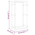 Portant de bois de chauffage 50x28x94 cm acier inoxydable – Image 5