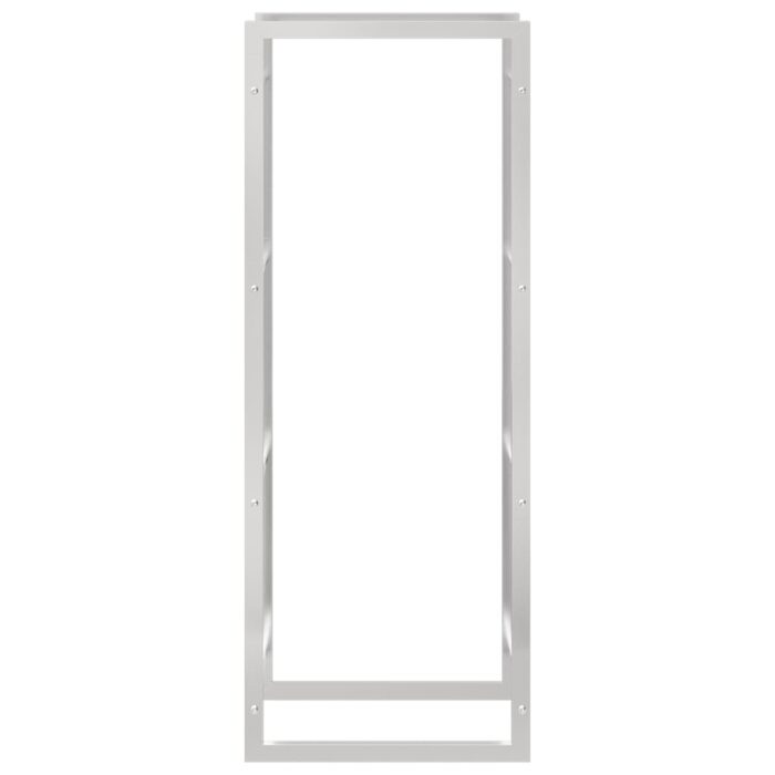 Portant de bois de chauffage 50x28x132 cm acier inoxydable – Image 2