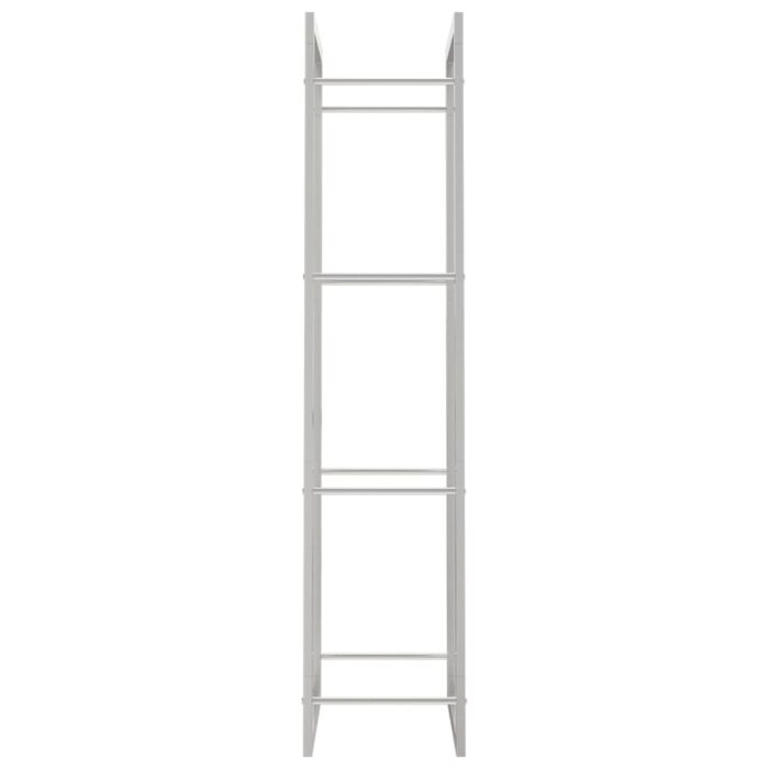 Portant de bois de chauffage 50x28x132 cm acier inoxydable – Image 3