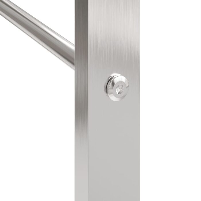 Portant de bois de chauffage 50x28x132 cm acier inoxydable – Image 4