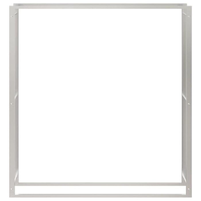 Portant de bois de chauffage 110x28x116 cm acier inoxydable – Image 2