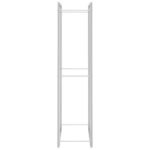 Portant de bois de chauffage 110x28x116 cm acier inoxydable – Image 3