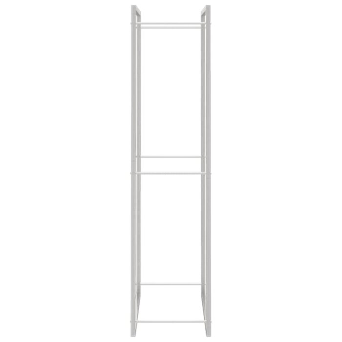 Portant de bois de chauffage 110x28x116 cm acier inoxydable – Image 3