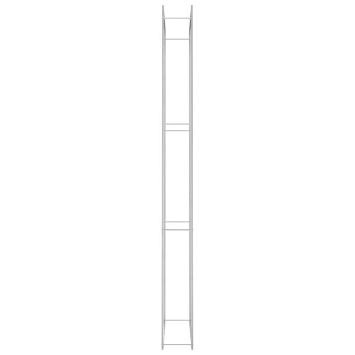 Portant de bois de chauffage 110x28x312 cm acier inoxydable – Image 3