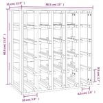 Casier à vin 58,5x33x60,5 cm Bois de pin massif – Image 6