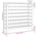 Casier à vin 109,5x30x107,5 cm Bois de pin massif – Image 6
