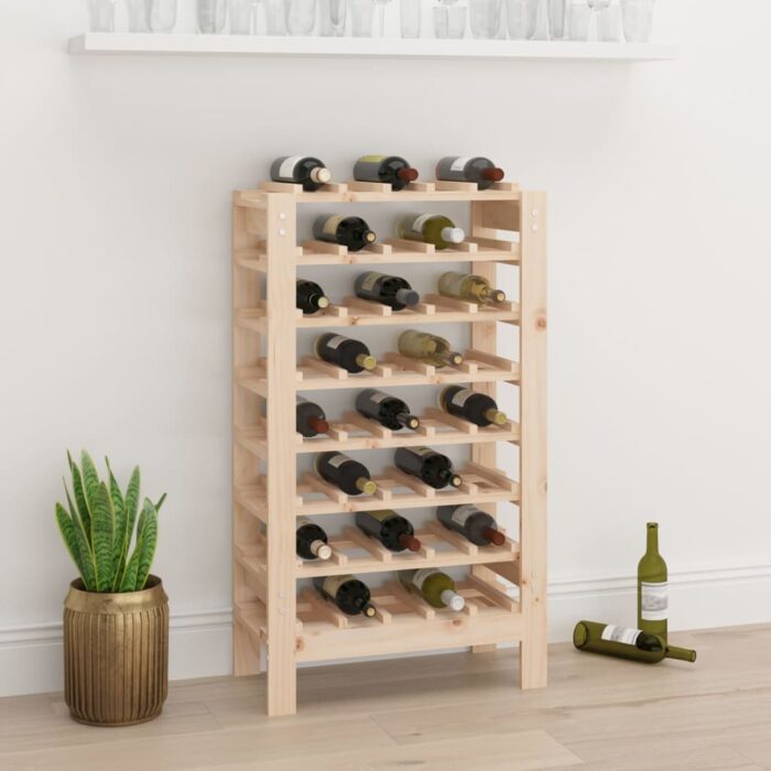 Casier à vin 61,5x30x107,5 cm Bois de pin massif – Image 1