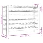 Casier à vin 109,5x30x82 cm Bois de pin massif – Image 5