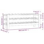 Casier à vin 109,5x30x42 cm Bois de pin massif – Image 6