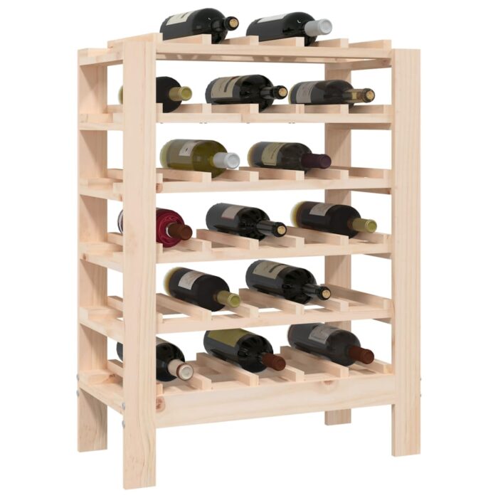Casier à vin 61,5x30x82 cm Bois de pin massif – Image 2