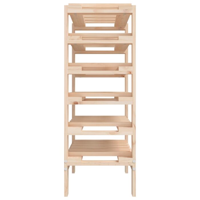 Casier à vin 61,5x30x82 cm Bois de pin massif – Image 4
