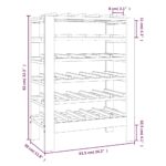 Casier à vin 61,5x30x82 cm Bois de pin massif – Image 6