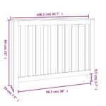 Cache-radiateur 108,5x19x84 cm Bois massif de pin – Image 4