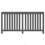 Cache-radiateur Gris 169x19x84 cm Bois massif de pin – Image 3