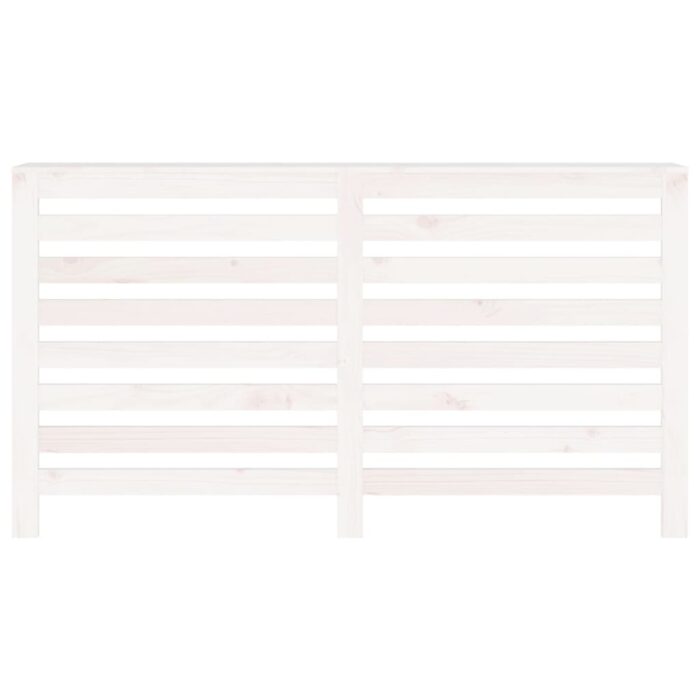 Cache-radiateur Blanc 153x19x84 cm Bois massif de pin – Image 3