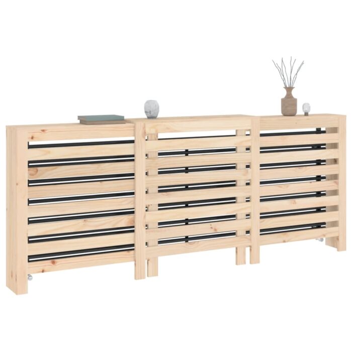 Cache-radiateur 210x21x85 cm Bois massif de pin – Image 2