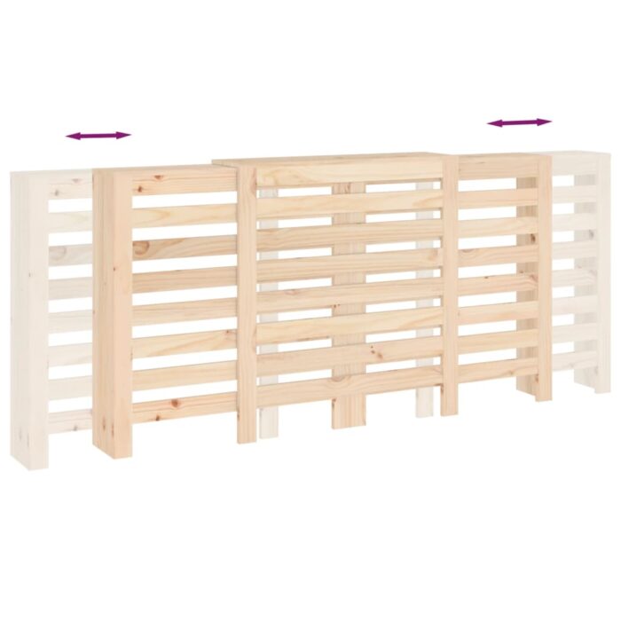 Cache-radiateur 210x21x85 cm Bois massif de pin – Image 6
