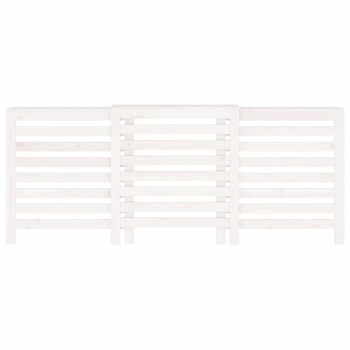 Cache-radiateur Blanc 210x21x85 cm Bois massif de pin – Image 3