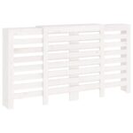 Cache-radiateur Blanc 210x21x85 cm Bois massif de pin – Image 5