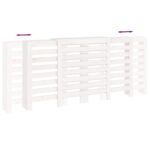 Cache-radiateur Blanc 210x21x85 cm Bois massif de pin – Image 6
