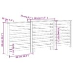 Cache-radiateur Blanc 210x21x85 cm Bois massif de pin – Image 8