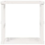 Porte-bûches d’extérieur Blanc 108x52x106 cm Bois massif de pin – Image 4