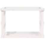 Porte-bûches d’extérieur Blanc 108x52x74 cm Bois massif de pin – Image 3