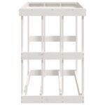 Porte-bûches d’extérieur Blanc 108x52x74 cm Bois massif de pin – Image 4
