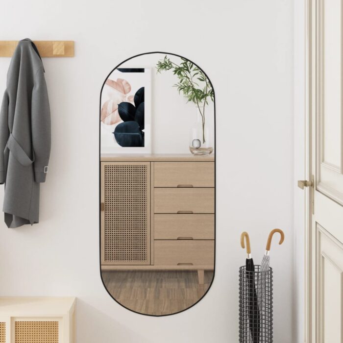 Miroir mural 35x80 cm Verre Ovale – Image 1