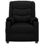 Fauteuil inclinable électrique Noir Similicuir – Image 2