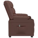 Fauteuil inclinable électrique Marron Similicuir – Image 3