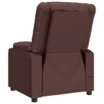 Fauteuil inclinable électrique Marron Similicuir – Image 4