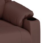 Fauteuil inclinable électrique Marron Similicuir – Image 6