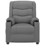 Fauteuil inclinable électrique Gris Similicuir – Image 2