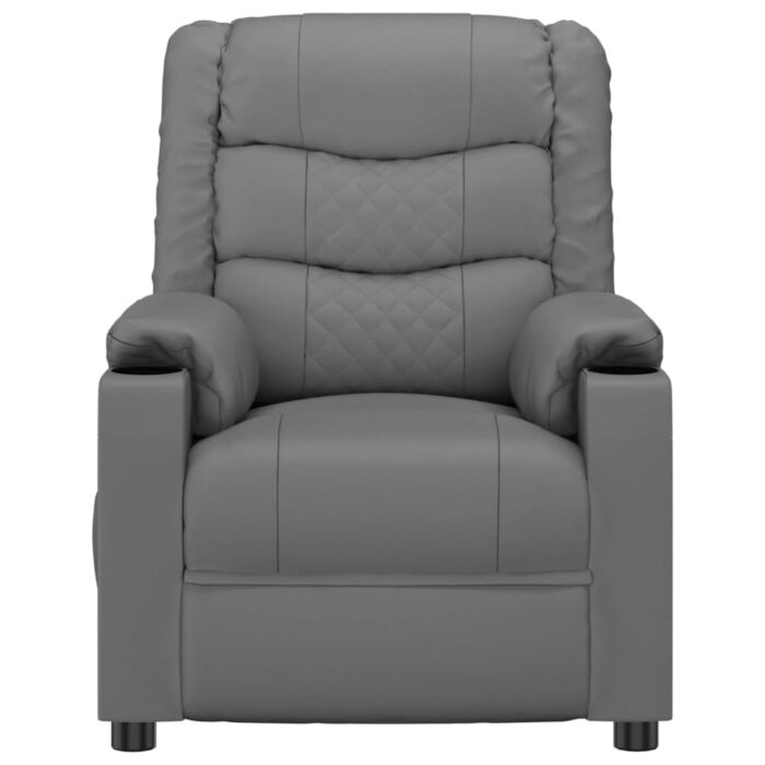 Fauteuil inclinable électrique Gris Similicuir – Image 2